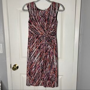 Women’s Anne Klein Size 6 Pink Patterned Sleeveless Midi Dress